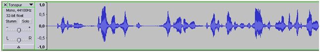 Audacity (korrekte Tonspur)
