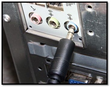 Line-In Anschluss bei der Soundkarte