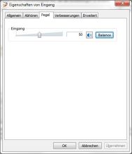 Aufnahmeeinstellungen unter Windows 7