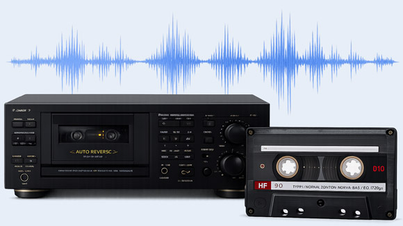 Tapedeck mit Audiokassette